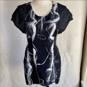 Anthropologie S Textured Swirl Art Punk Mini Dress